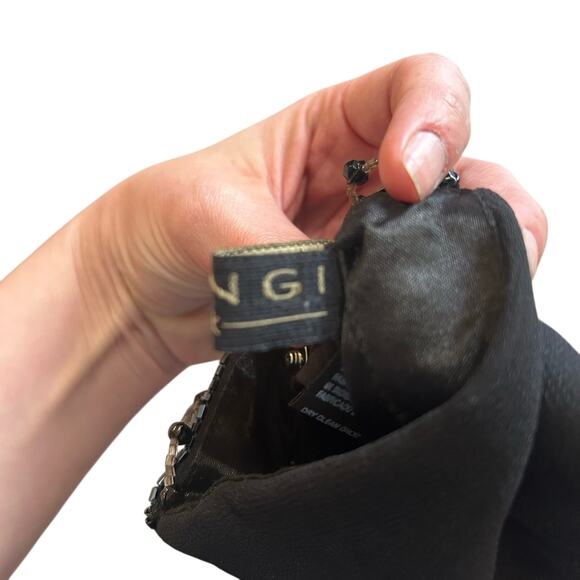 Rangi- Mini Purse- Black with beading, beaded handle, micro purse- prom- y2k - Picture 6 of 8